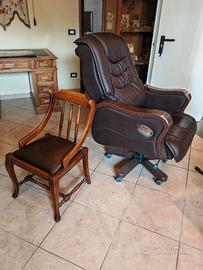 Poltrona e sedia da ufficio