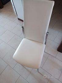 Sedie ecopelle bianche vidaxl 
