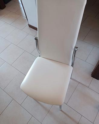 Sedie ecopelle bianche vidaxl 