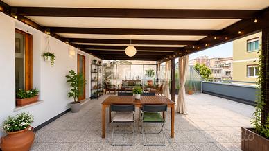 AMPIO BILOCALE CON TERRAZZO DI 150 MQ, GARAGE E AS