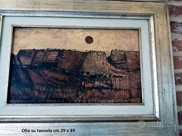 Quadro  olio su tavola cm. 29 x 49
