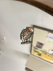 Anello Vittoriano Con Ros, Cristalli Swarovski