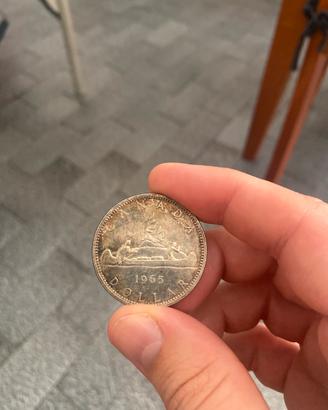 Canada 1 Dollaro 1965 Argento 800‰