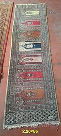 tappeto orientale da preghiera vintage 220×65 cm 
