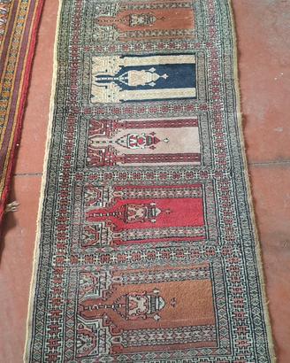 tappeto orientale da preghiera vintage 220×65 cm 