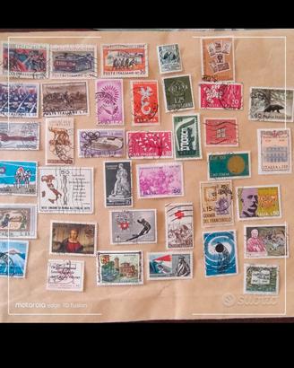 37 francobolli usati italiani
