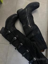 Stivali a.s. 98 pelle nera originali
