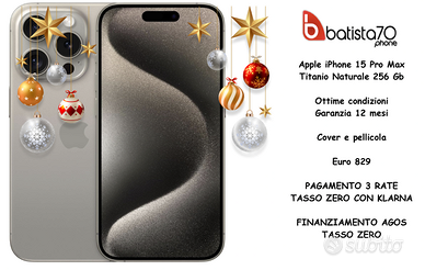 Apple iPhone 15 Pro Max Titanio Naturale 256 Gb