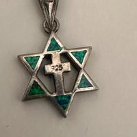 Medaglione stella david con croce