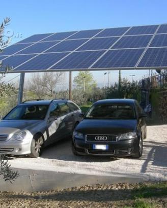 Pensilina tettoia auto Fotovoltaica
