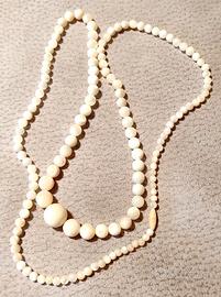 Collana lunga in madreperla bianca 