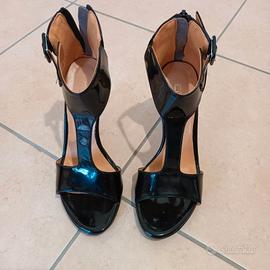 Sandali nero lucido tacco 12 Con Te mis. 35 NUOVI