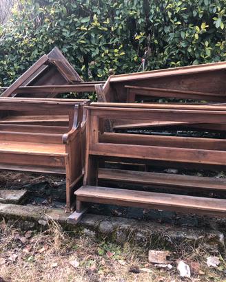 Banchetti in legno noce anni 800