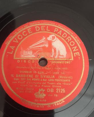 dischi 78 giri grammofono la voce del padrone