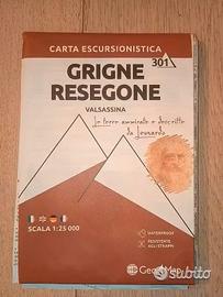Cartina escursionistica grigne resegone