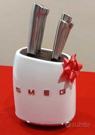 SMEG  ceppo portacoltelli (nuovo) 6 coltelli smeg 