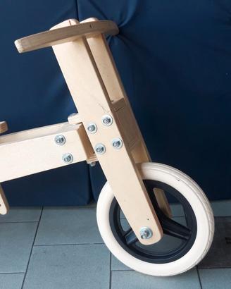 BICICLETTA LEGNO NATURALE SENZA PEDALI PER BAMBINI