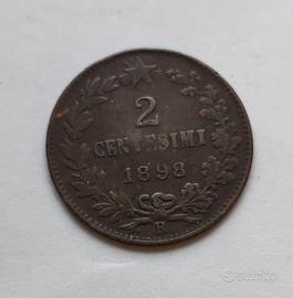 Moneta 2 Centesimi Italia 1898 Umberto I