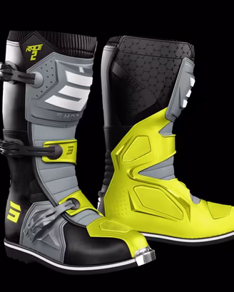 Stivali Cross SHOT RACE 2 Black grey neon yellow