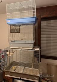 3 gabbie con tutti accessori