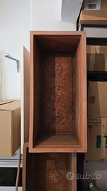 n. 3 vasi compresi di sottovaso materiale plastico