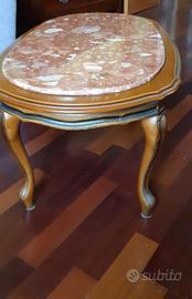tavolino da salotto con piano in marmo