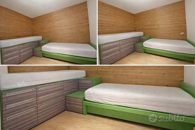 Cameretta doppia salvaspazio ideale per 2 bambine