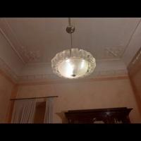 lampadario vintage in alabastro e in vetro murano