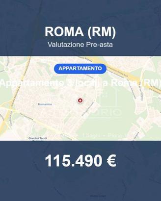 Immobile in asta di 58 m² con box auto a Roma