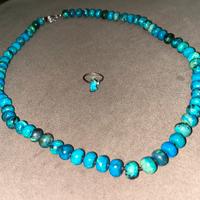 Set -COLLANA E ANELLO-AZZURRINA CRISOCOLLA