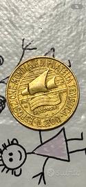 Moneta 200 lire filatella tematica 1992