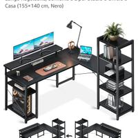 scrivania angolare reversibile