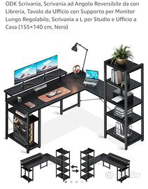 scrivania angolare reversibile