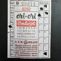 Tessera ATM anni ‘50 Cri-Cri Ambrosoli