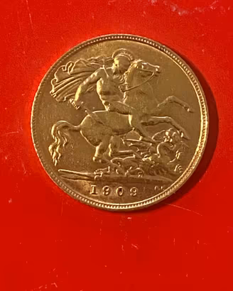 ORO 1/2 STERLINA 1909 Edward VII