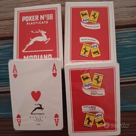2 mazzi carte Modiano/Ferrari anni 80