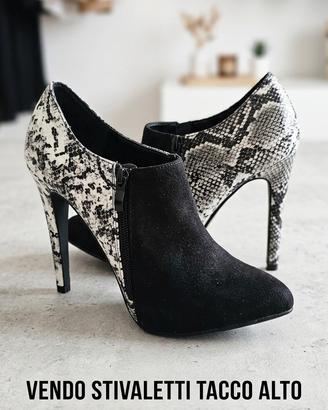 Stivaletti Tacco Alto bimateriale T38