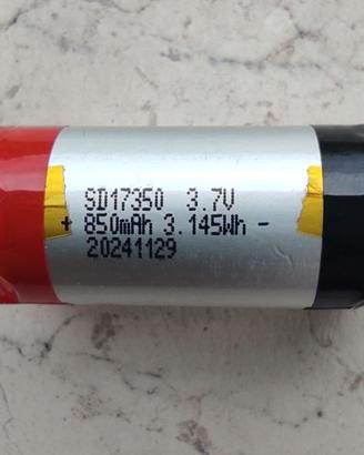Batteria al Litio LiPo 3.7V 850mAh SD17350 17x35