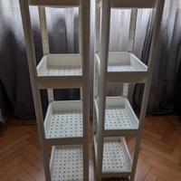 2 Scaffali IKEA VESKEN bianco (37x23x101 cm)