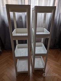 2 Scaffali IKEA VESKEN bianco (37x23x101 cm)