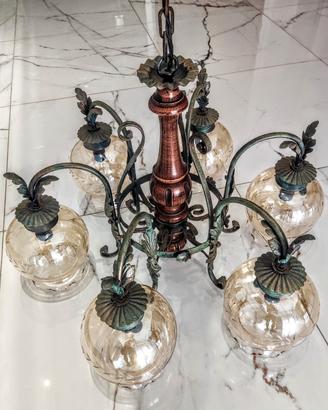 lampadario rustico 