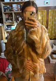 Pelliccia Vera Volpe Vintage Donna Spina di Pesce