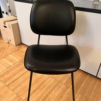 Sedia / poltroncina similpelle nera