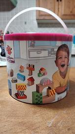 Mattoncini colorati in legno