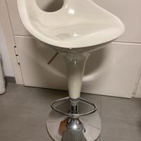Sgabello inox bianco