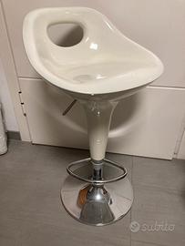 Sgabello inox bianco