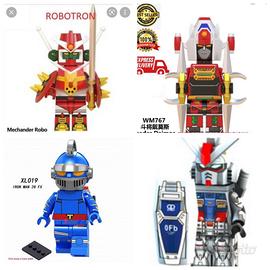 Lotto 4 Robot minifigures