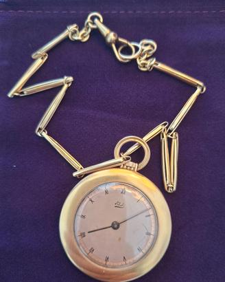 Antico orologio da taschino ultrapiatto svizzero