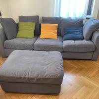 Divano con pouf contenitore