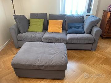 Divano con pouf contenitore